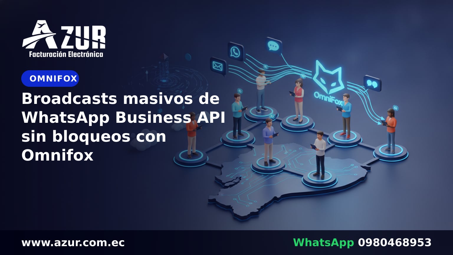 Broadcasts masivos de WhatsApp Business API sin bloqueos con Omnifox