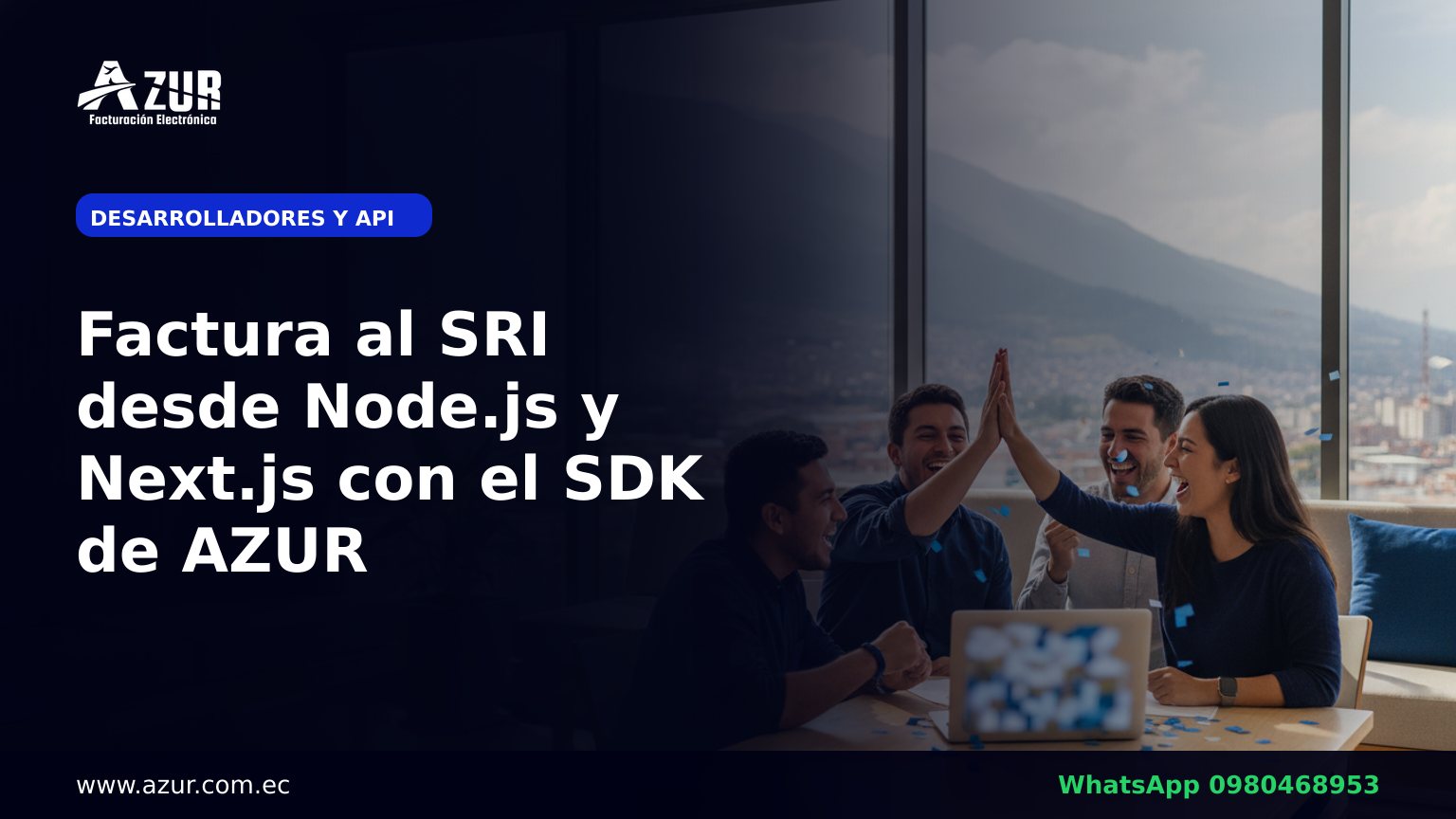 Factura al SRI desde Node.js y Next.js con el SDK de AZUR