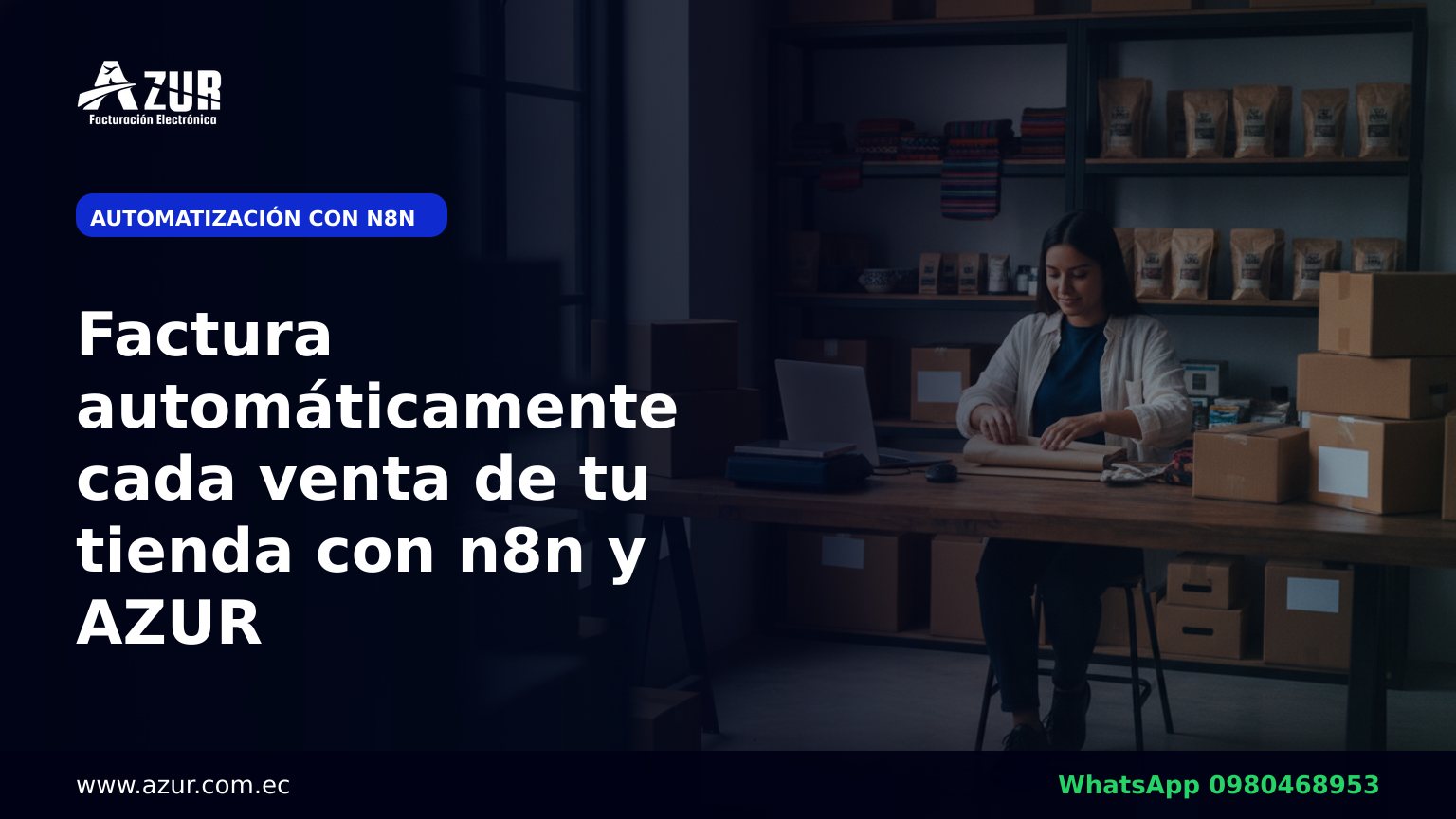 Factura automáticamente cada venta de tu tienda con n8n y AZUR