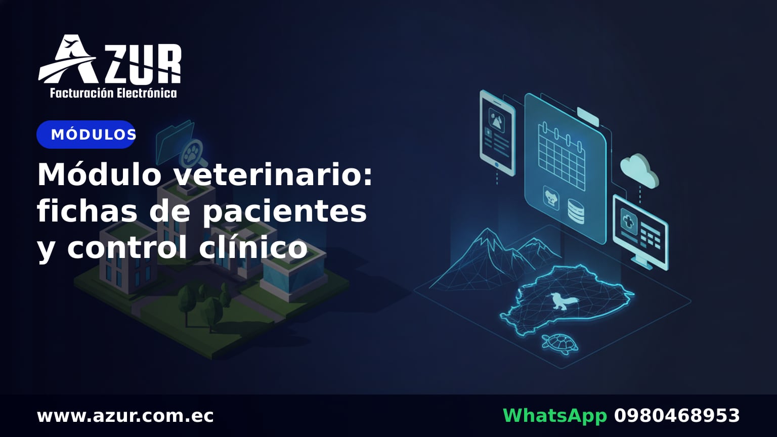 Módulo veterinario: fichas de pacientes y control clínico