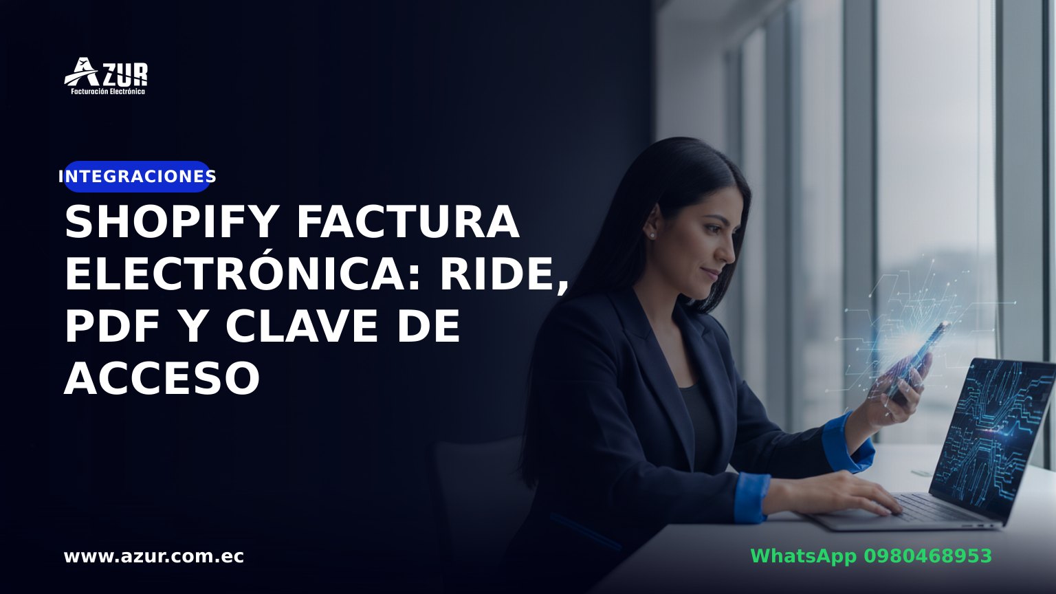Shopify factura electrónica: RIDE, PDF y clave de acceso