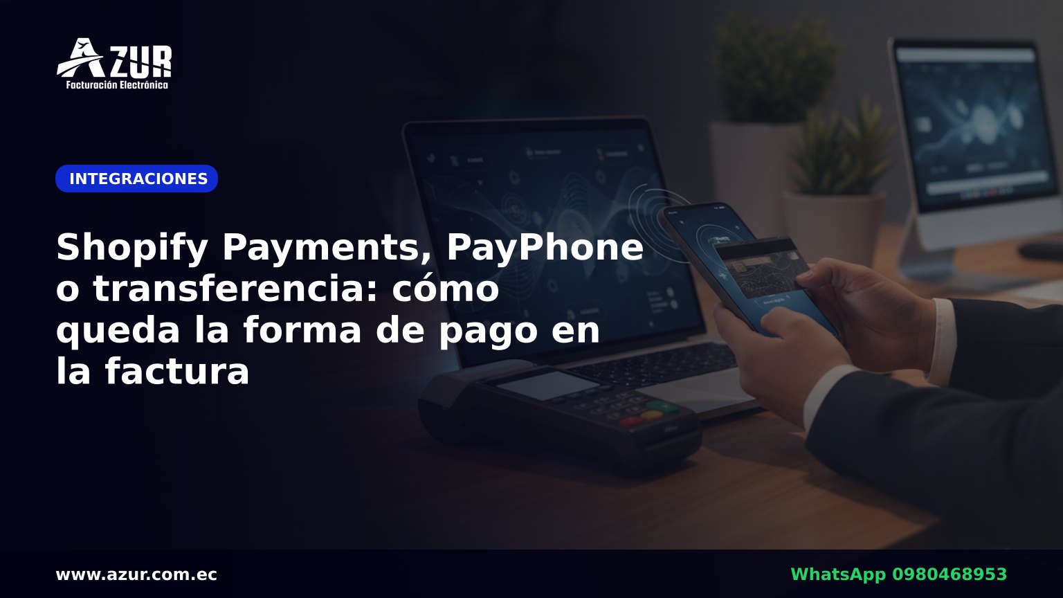 Shopify Payments, PayPhone o transferencia: cómo queda la forma de pago en la factura